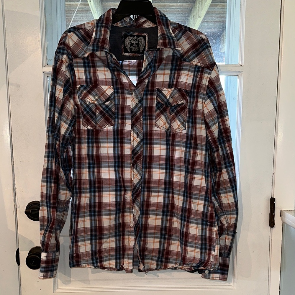 Eighty Eight Multicolor Plaid Casual Shirt